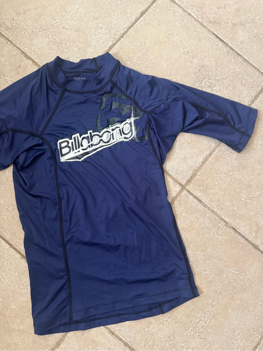 Billabong Navy Blue Short Sleeve Swim Top